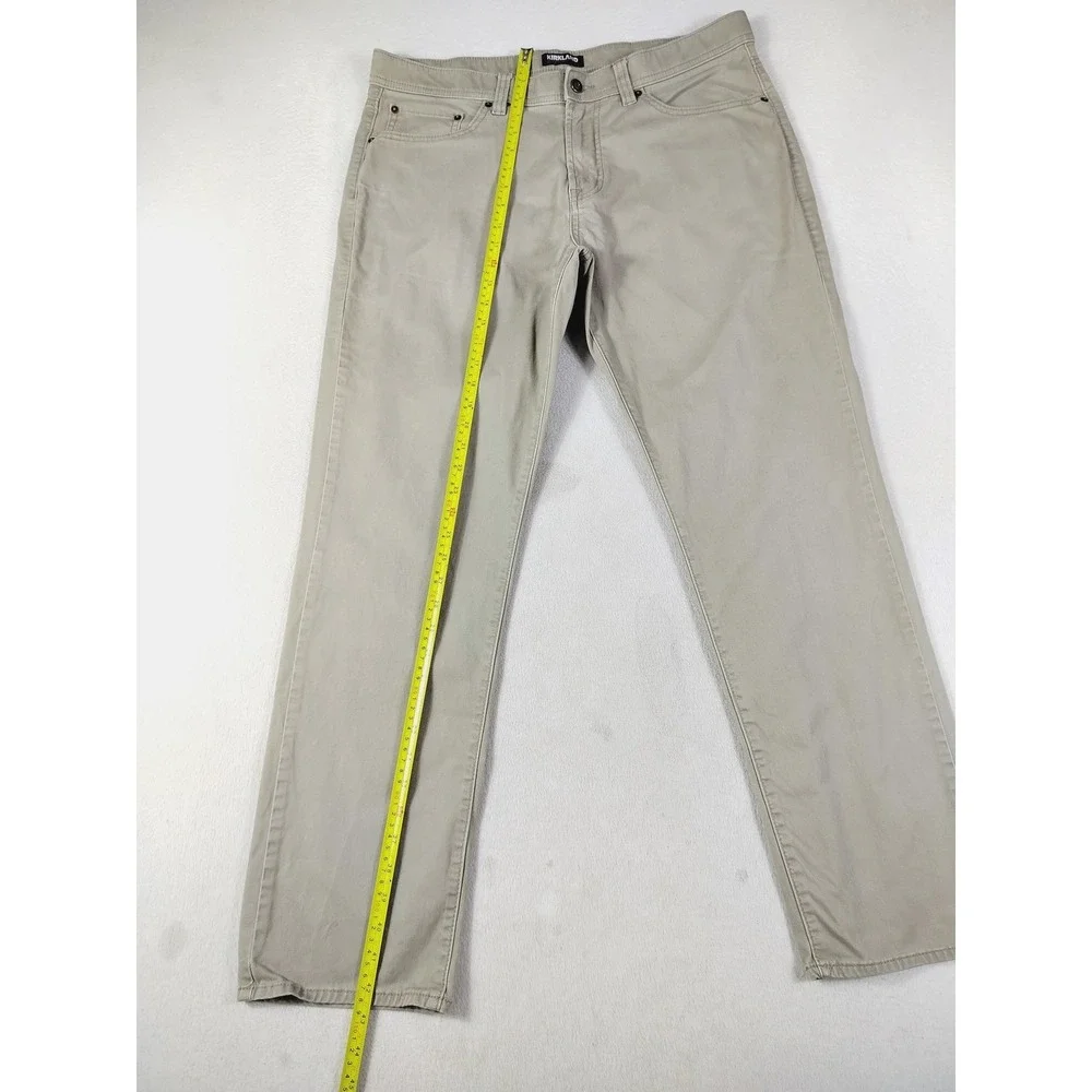 Kirkland Signature Pants Mens 36‎ Beige Stretch Denim Khakis Casual Workwear